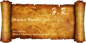 Hupka Renáta névjegykártya