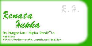 renata hupka business card